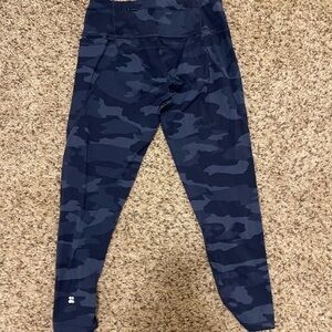 Sweaty Betty blue camo leggings
